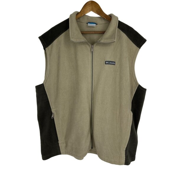 Columbia Full Zip Polyester Sleeveless Outerwear Fleece Vest Men's Size XXL - Picture 1 of 8